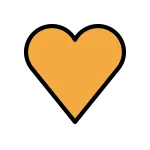 Orange Heart SVG Icon